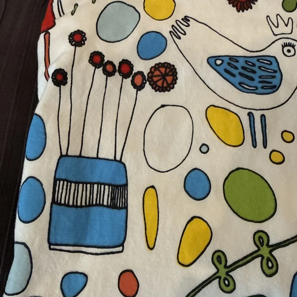 IKEA Eivor Leva Full Duvet‎ Cover Whimsical Colorful Design Cotton Buttons